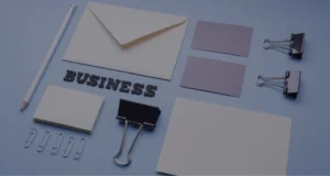 Business essentials arranged on a desk representing BOP insurance coverage items